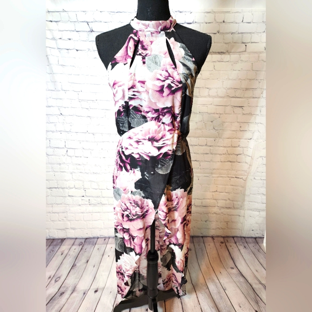 Venus Maxi Shirt with front Split, Multi-colored,  Size 8